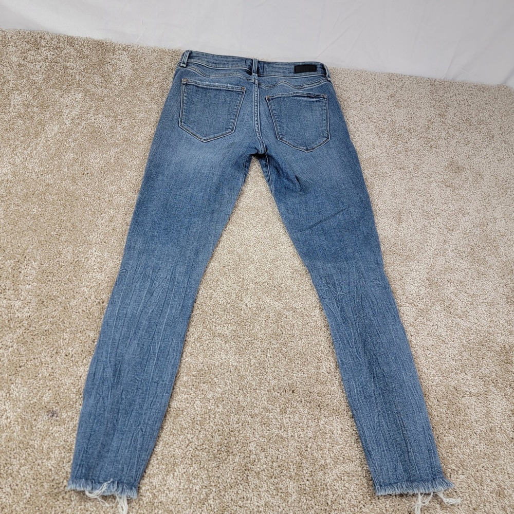 Abercrombie Fitch Womens Harper Low Rise Ankle Jeans  Size 4R Distressed Raw Hem - Picture 7 of 8